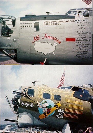 [The nose art on the planes]