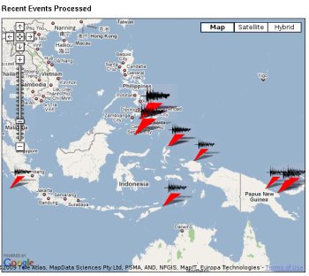 earthquake map